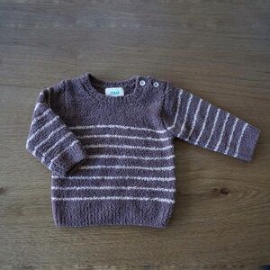 Cozy Brown Striped Kids Sweater